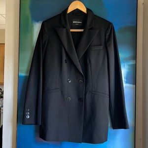 Emporio Armani Ordine Stagionale double breasted black blazer